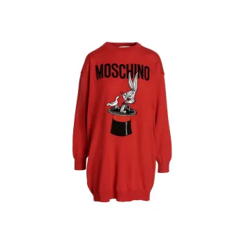 MOSCHINO Long Sleeved Dresses Women's Red
