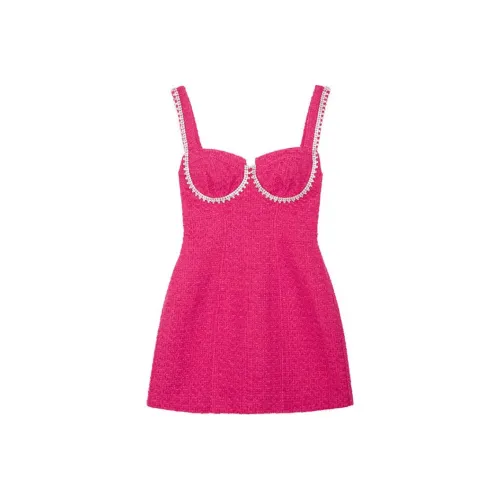 Self portrait Slip Dresses Women's Rose Red