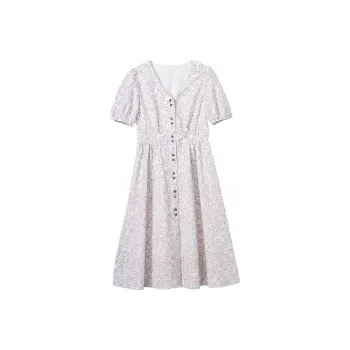 XIANGYING Short-Sleeved Dresses Women's Purple