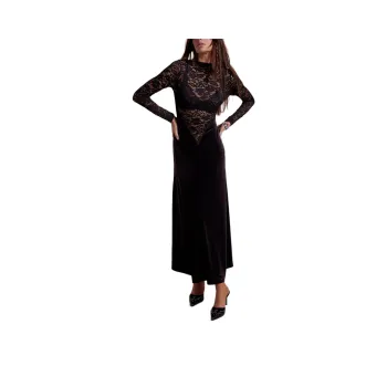 FREE PEOPLE Ronny Kobo Martha Dress Long-Sleeved Dresses Women's Black