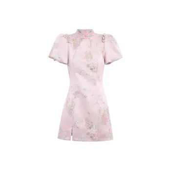 AUI Short Sleeved Dress Women's Pink