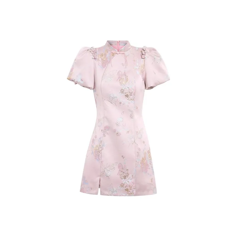 AUI Short Sleeved Dress Women's Pink-0