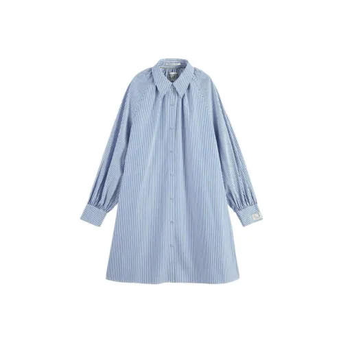 Scotch&Soda Long-Sleeved Dresses Women's Light Blue