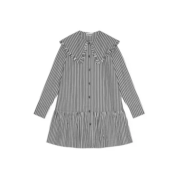 GANNI Striped Mini Shirt Dress