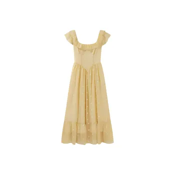 AURORA MUSE Short Sleeved Dress Women's Yellow