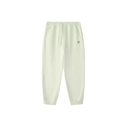 FILA FUSION Knitted Sweatpants Women's Beige Celadon Blue