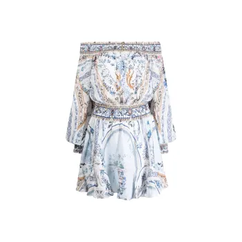 Camilla Season Of The Siren Linen Minidress