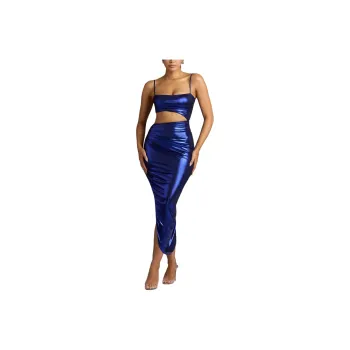 OH POLLY BAHATI Slip Dresses Women's Electric Blue