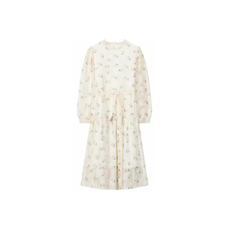 Lagogo Long-Sleeved Dresses Women's Mixed Color-0