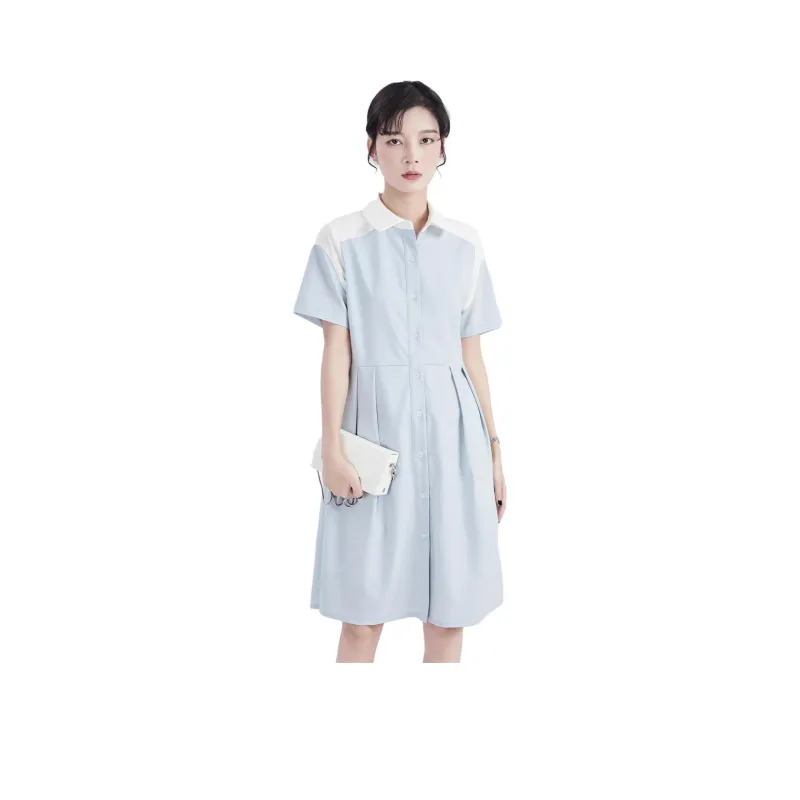 Gui'er Short-Sleeved Dresses Women's Blue-0
