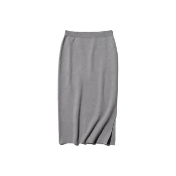 UNIQLO Knit Long Skirts Women's Gray