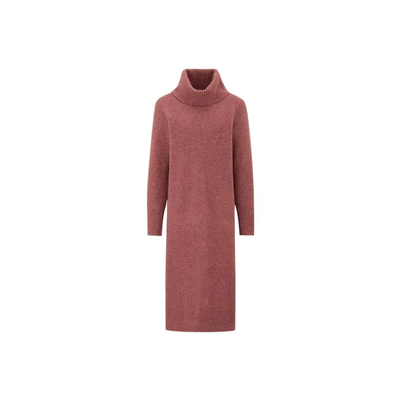 UNIQLO Long-Sleeved Dresses Women's Peach Pink-0