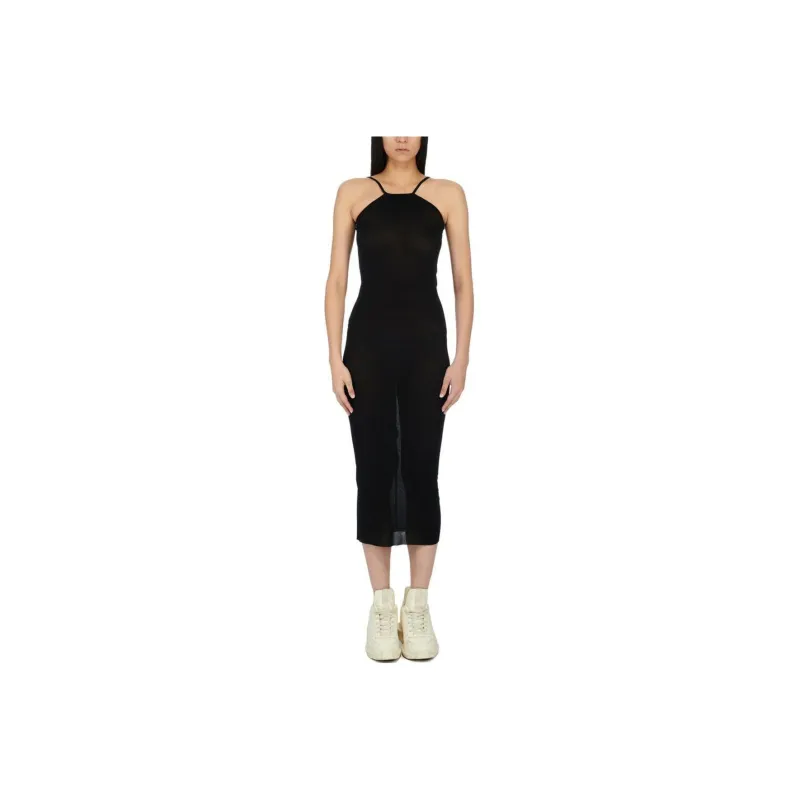 RICK OWENS Skorpio Sleeveless Fine Ribbed Tank Dress-0
