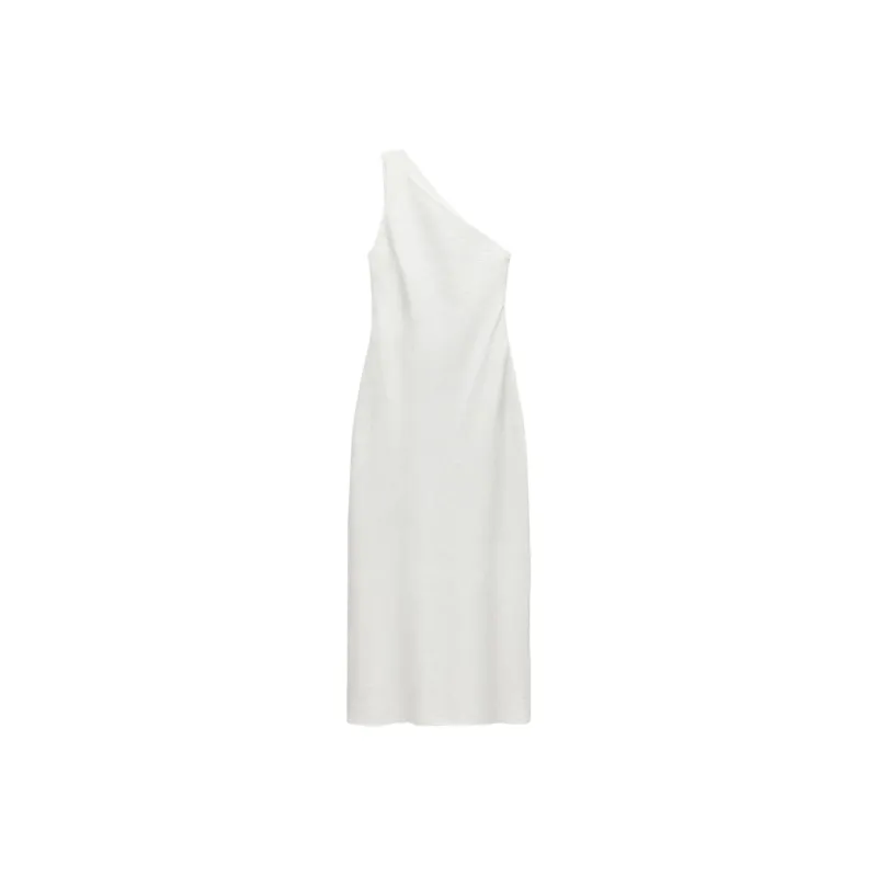ZARA ZW Series Sleeveless Dress Women's White-0