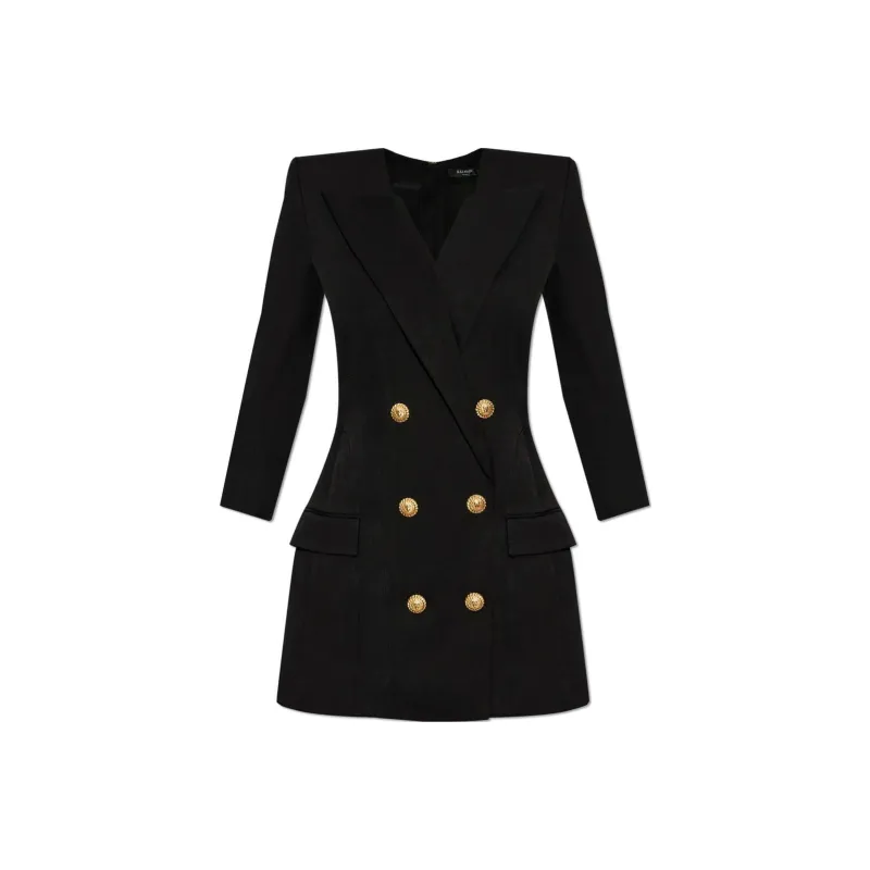 BALMAIN Slim Fit Double Breasted Blazer Dresss-0
