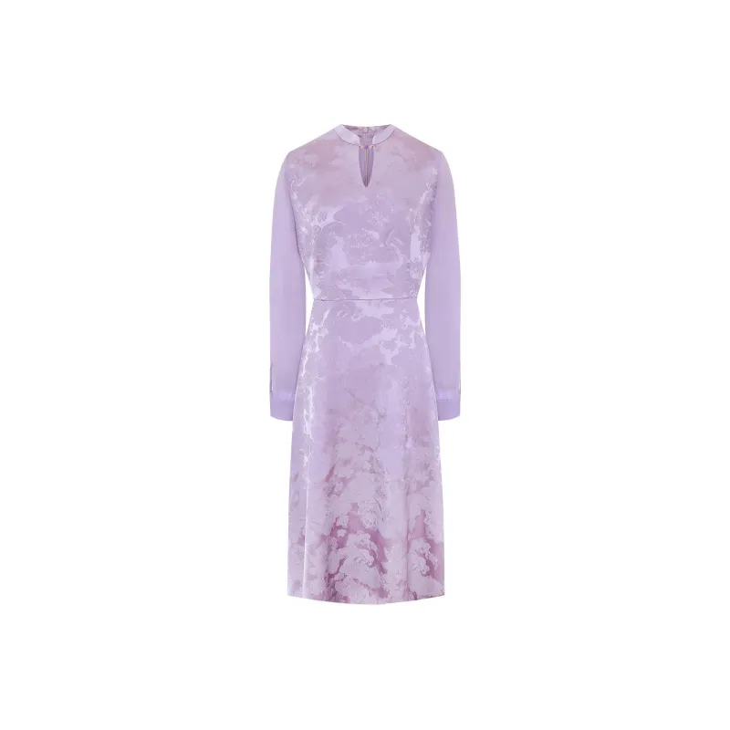 BBLLUUEE Long Sleeved Dress Women's Mist Purple-0