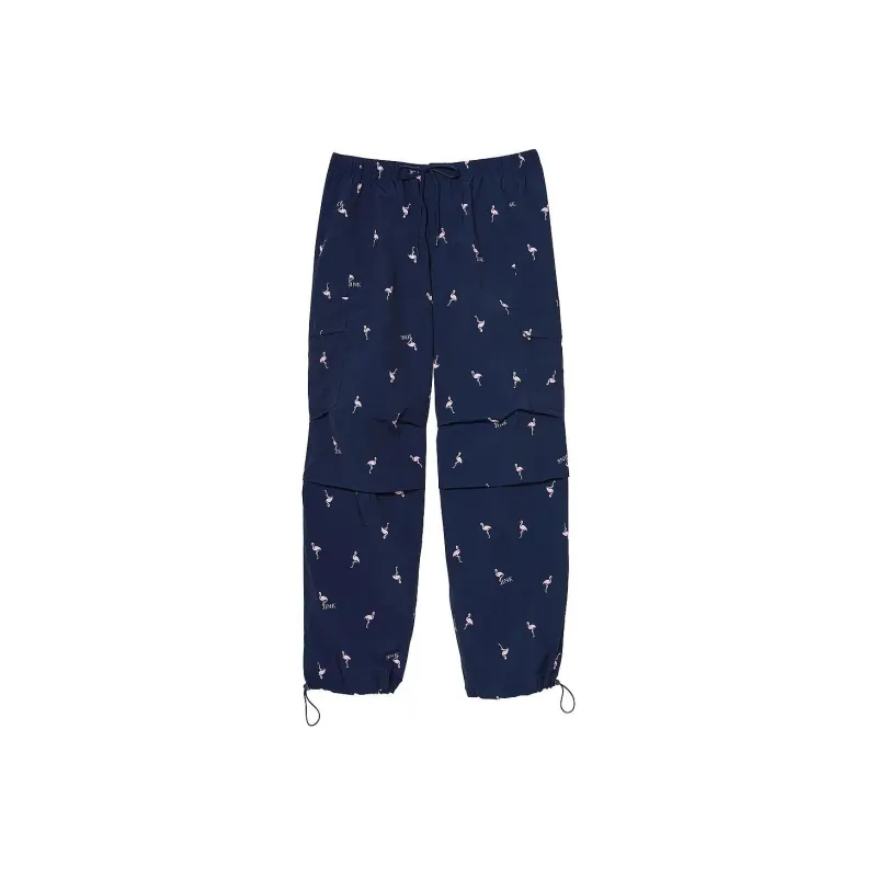 Victoria's Secret PINK CARGO PANTS/Midnight Navy Flamingo Cargo Pants Women's Midnight Marine Flamingo-0