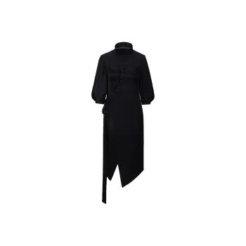 SHANGHAI TANG Wrapped Silk Dress