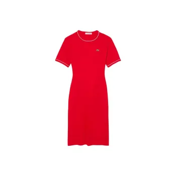 LACOSTE Trimmed Jersey Dress