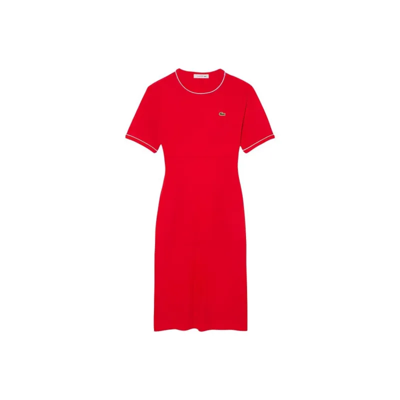 LACOSTE Trimmed Jersey Dress-0