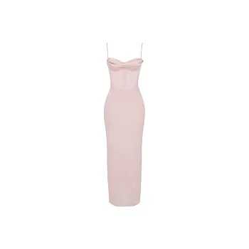HOUSE OF CB CHARMAINE Slip Dress Women's BLUSH PINK/Light Pink