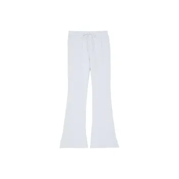 Victoria's Secret PINK Ivy Fleece Split-Hem Flare Sweatpants/Hydrangea Blue Knitted Sports Pants Women's Hydrangea Blue