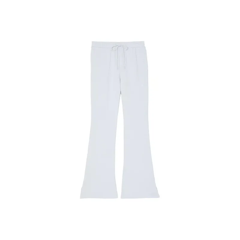 Victoria's Secret PINK Ivy Fleece Split-Hem Flare Sweatpants/Hydrangea Blue Knitted Sports Pants Women's Hydrangea Blue-0