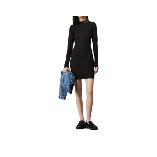 CALVIN KLEIN Long Sleeved Dresses Women's Black