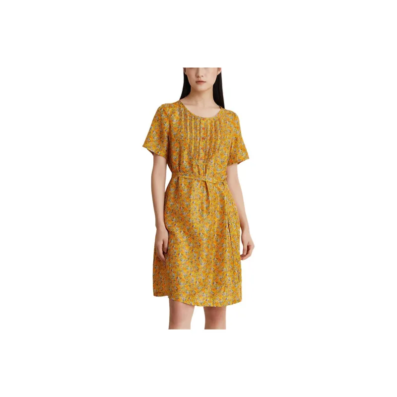 PUKKA Short-Sleeved Dresses Women's Yellow-0