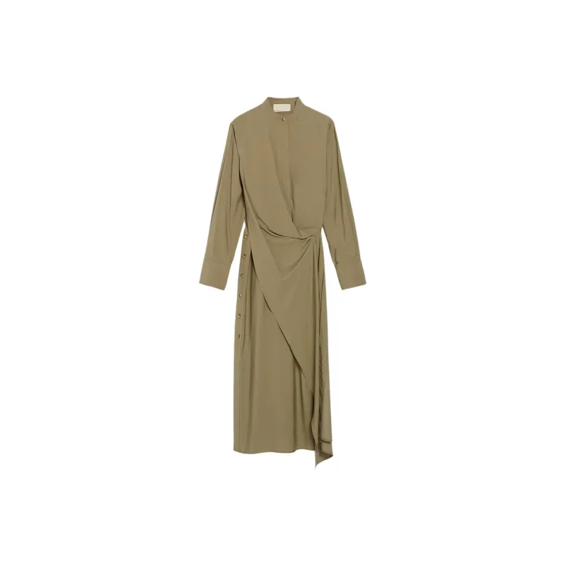 Vanessa Bruno Long Sleeved Dresses Women's Khaki-0