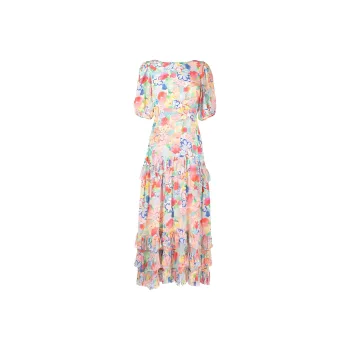 Rixo Kristen Floral-print Cotton Dress