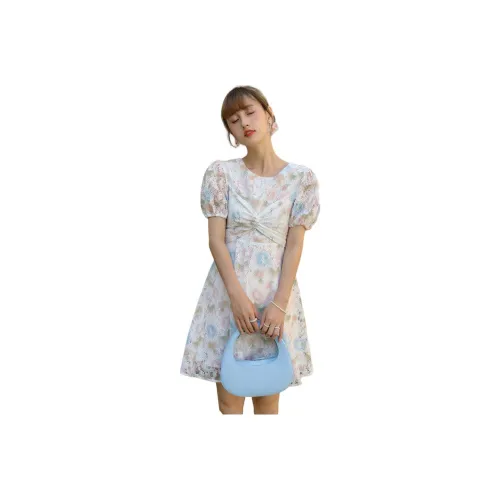 MISHOW Short Sleeved Dresses Women's Summer Flowers Blanket The Land.