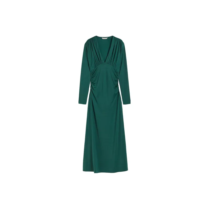 H&M Long-Sleeved Dresses Women's Emerald Green-0