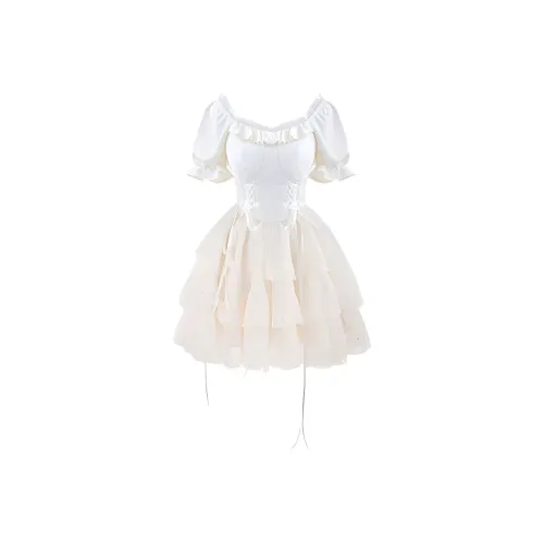 Local Gal Short Sleeved Dress Women's Apricot