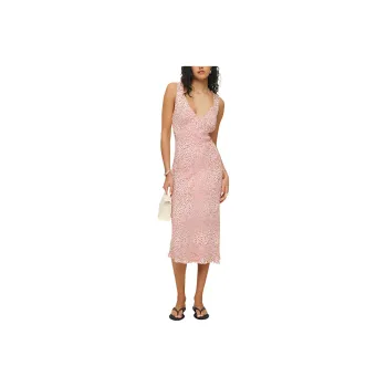 REFORMATION Beauden Dress Slip Dress Women's Cherry Red