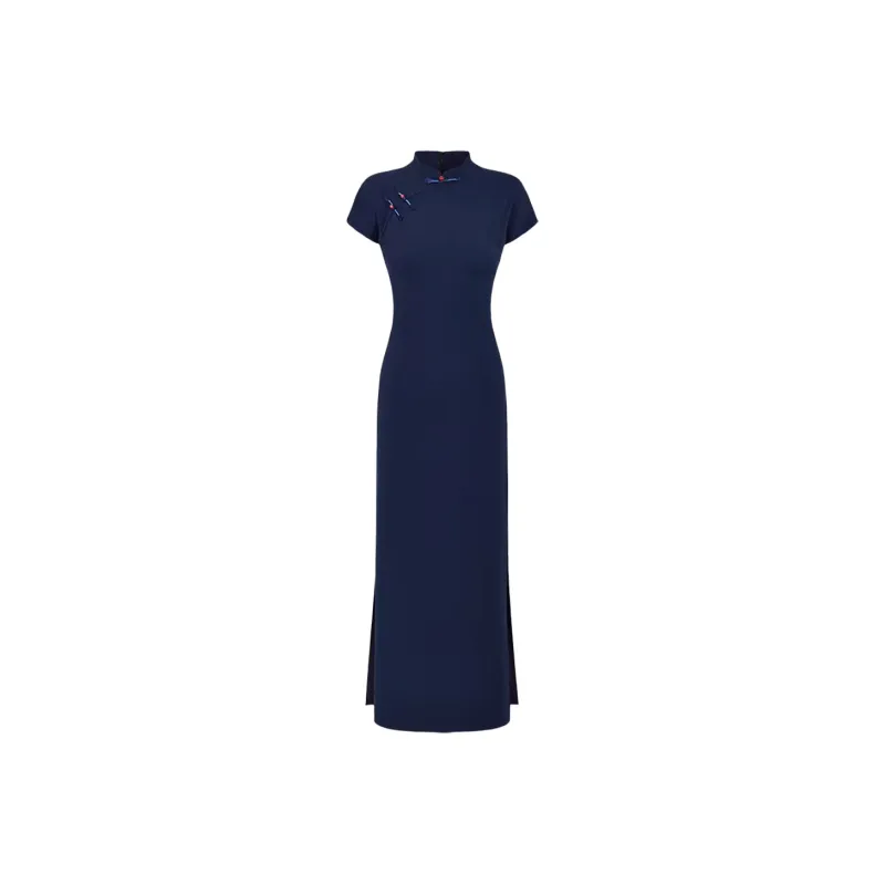 Aghr Short Sleeved Dress Women's Navy Blue-0