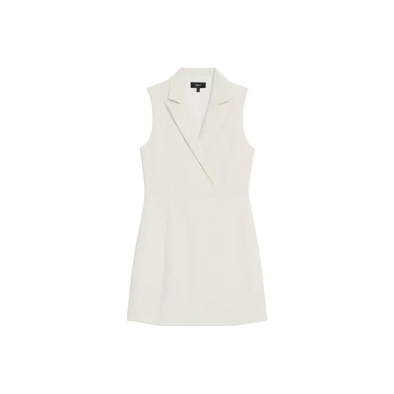 THEORY Sleeveless Dress Women's Ecru-0