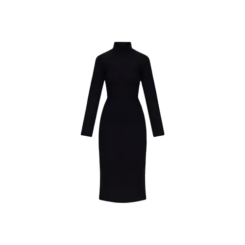 Bottega Veneta High Neck Knitted Midi Dress