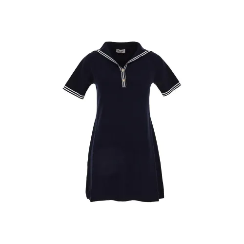 MIU MIU Short Sleeved Dress Women's Blue