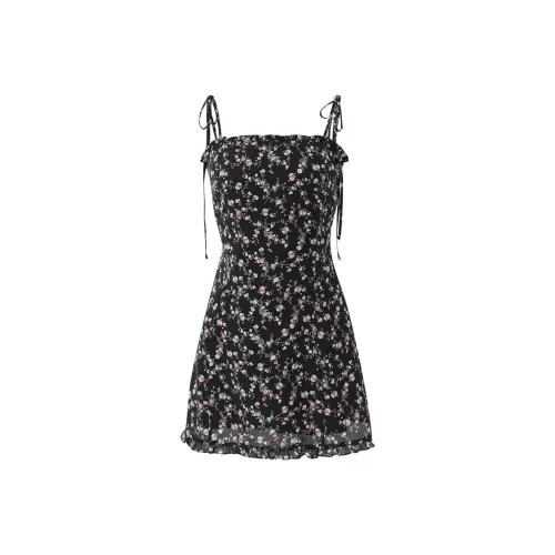 NOT YOUR ROSE SS24 Frill Mini Dress Slip Dress Women's Black