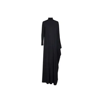 Balenciaga Drape Panel Asymmetric Long Dress