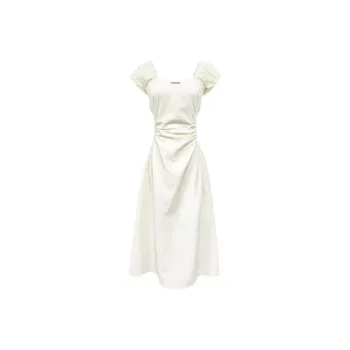 YGPRW Short Sleeved Dress Women's White