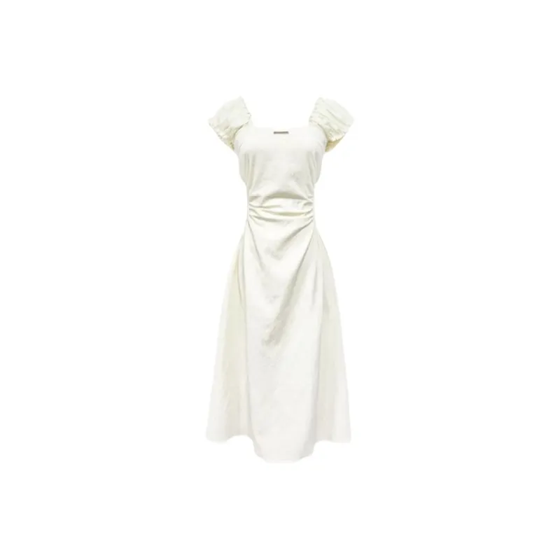 YGPRW Short Sleeved Dress Women's White-0