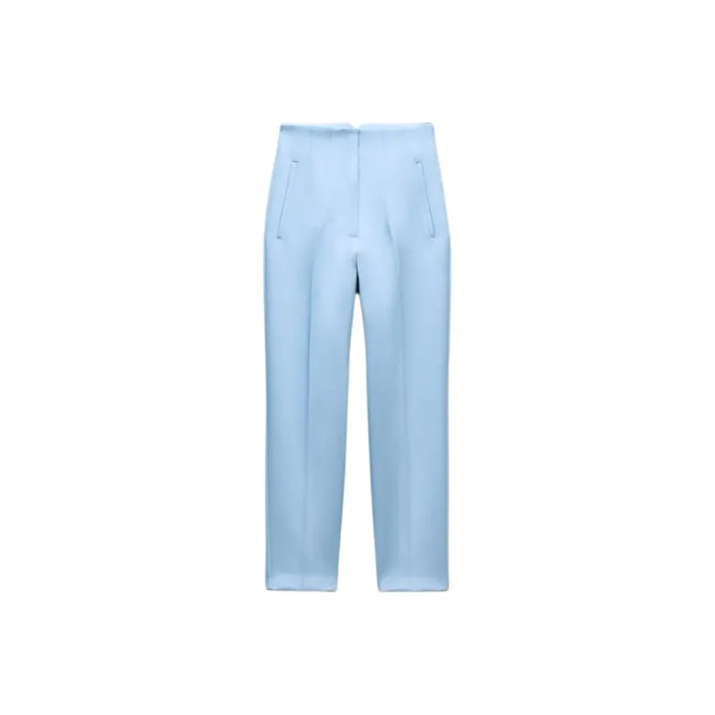ZARA Suit Trouser Women's Light Blue-0