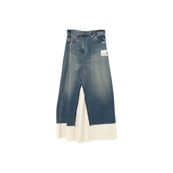 Maison Mihara Yasuhiro Layered Flared Denim Skirt