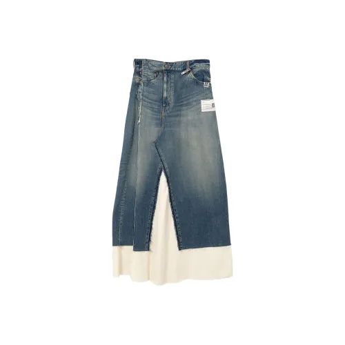 Maison Mihara Yasuhiro Layered Flared Denim Skirt