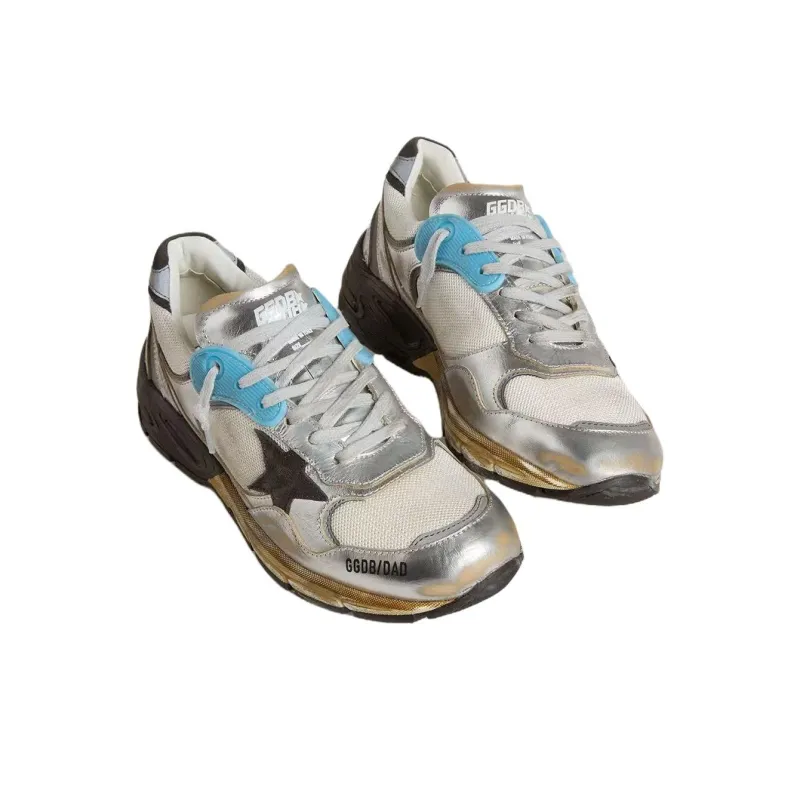 Golden Goose Dad Star Low Top Casual Shoes Women's Silver-2