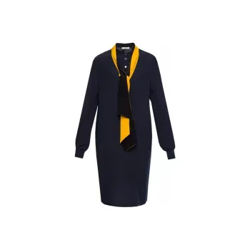 Lanvin Long Sleeved Dresses Women's Navy