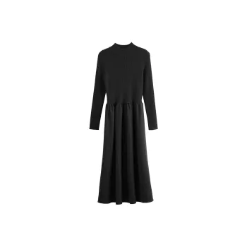 Olrain Long Sleeved Dresses Women's Dark Gray