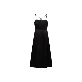 ZARA Slip Dresses Women's Black